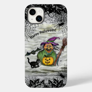 魔女、ネコ、こうもり、カボチャ、ハッピーハローウィン! Case-Mate iPhone 14 PLUSケース