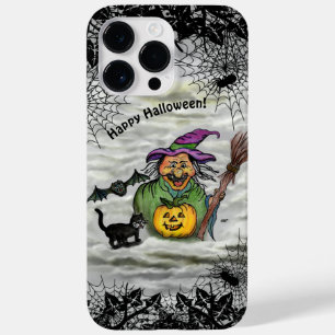 魔女、ネコ、こうもり、カボチャ、ハッピーハローウィン! Case-Mate iPhone 14 PRO MAXケース