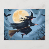 魔女 | ハッピーハローウィン絵を描 シーズンポストカード (正面)