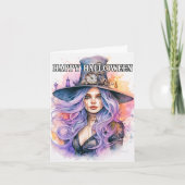 魔女 |ハッピーハローウィン カード (正面)