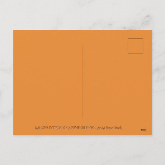 魔女&ハロウィーンユニコーン，黒猫ファンタジー馬 シーズンポストカード (裏面)