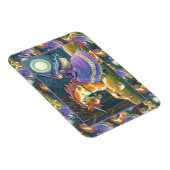 魔女&ハロウィーンユニコーン,黒猫ファンタジー馬 マグネット (右側)