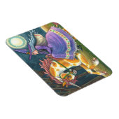 魔女&ハロウィーンユニコーン,黒猫ファンタジー馬 マグネット (右側)