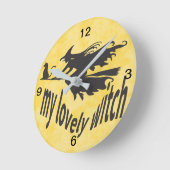 魔女 ラウンド壁時計 (傾斜)