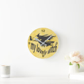 魔女 ラウンド壁時計 (ホーム)