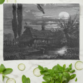 魔女：ロシアのロシアのキッチンタオル（絵のように美しい） キッチンタオル (折り畳み)