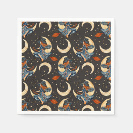 魔女、月、惑星 スタンダードカクテルナプキン