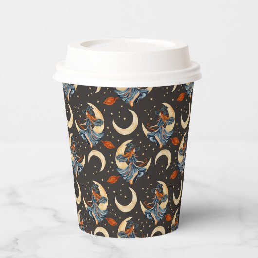 魔女、月、惑星 紙コップ (左)