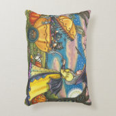 魔女，黒猫ベビー乳母車，休日アクセント枕 アクセントクッション (正面(垂直))