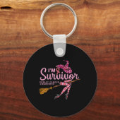 魔女Im生存者ハロウィーン乳がん患者 キーホルダー (正面)