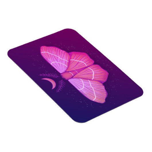 魔性の蛾の蝶の紫色の魔法の昆虫 マグネット (右側)