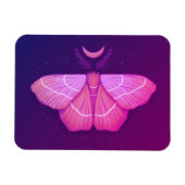 魔性の蛾の蝶の紫色の魔法の昆虫 マグネット (横)