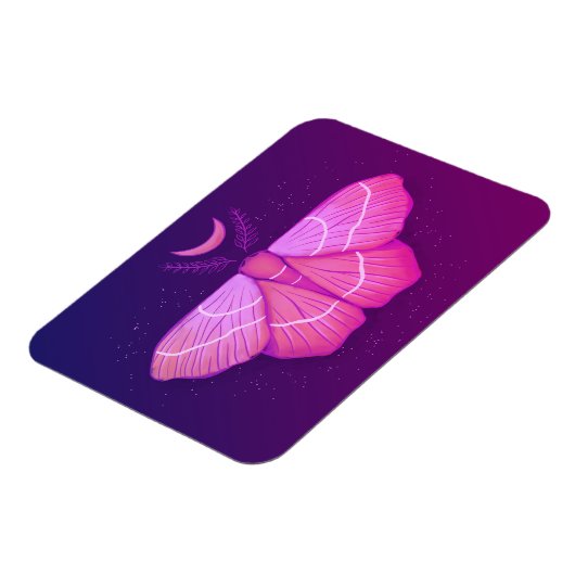 魔性の蛾の蝶の紫色の魔法の昆虫 マグネット (左側)