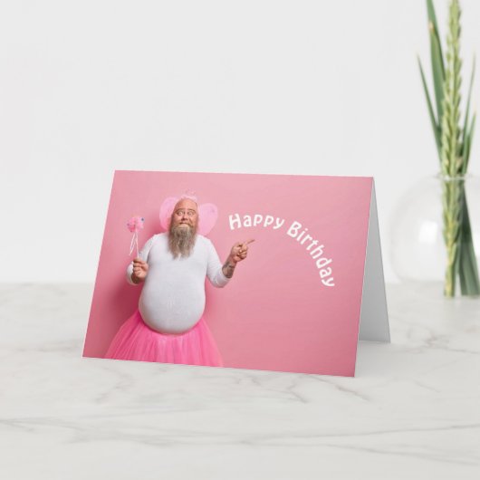 魔法おもしろいのウィッシュハッピーバースデーグリーティングカード シーズンカード (正面)