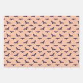 魔法お洒落のピンクの魔女をテーマにした ラッピングペーパーシート (正面3)