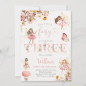 魔法お洒落のフローラ妖精3rd誕生日パーティー 招待状 (正面)