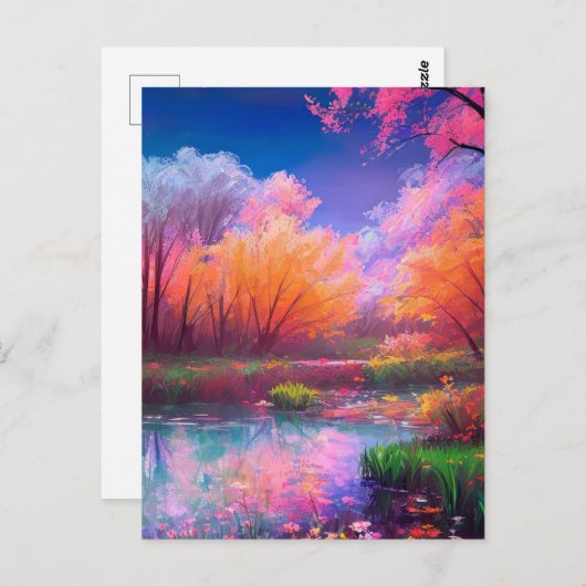 魔法お洒落の沼の色 ポストカード (正面/裏面)