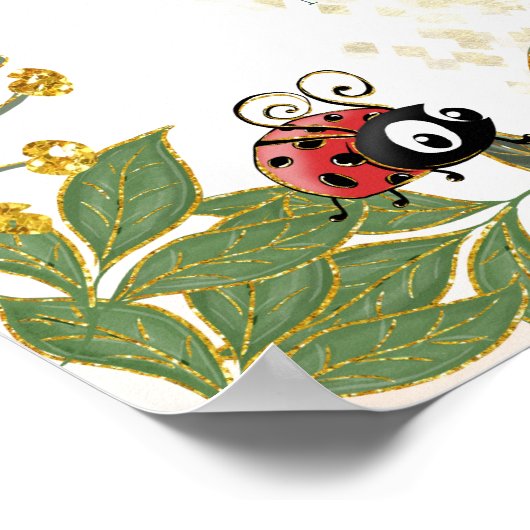 魔法お洒落の魔法の森の妖精&レディーバグ ポスター (角)