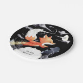 魔法お洒落キツネ誕生日 ペーパープレート (アングル)