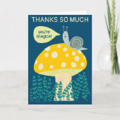魔法お洒落キノコのカタツムリカスタムの感謝してい カード (正面)