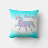 魔法お洒落グリッターユニコーン クッション (正面)