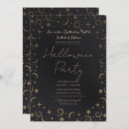 魔法お洒落ハロウィーンカクテルコスチュームパーティー 招待状