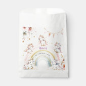 魔法お洒落パステルユニコーン子供の誕生日 フェイバーバッグ (正面)