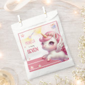 魔法お洒落パステルユニコーン子供の誕生日 フェイバーバッグ (クリップ留めされた状態)