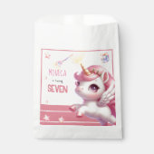 魔法お洒落パステルユニコーン子供の誕生日 フェイバーバッグ (正面)