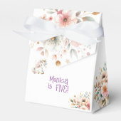 魔法お洒落パステルユニコーン子供の誕生日 フェイバーボックス (正面サイド)