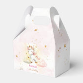 魔法お洒落パステルユニコーン子供の誕生日 フェイバーボックス (裏面サイド)