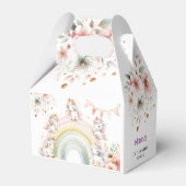魔法お洒落パステルユニコーン子供の誕生日 フェイバーボックス (裏面サイド)