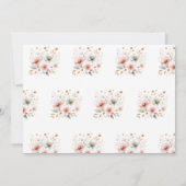 魔法お洒落パステルユニコーン子供の誕生日 招待状 (裏面)