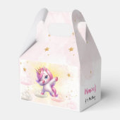 魔法お洒落ピンクダビング子供の誕生日 フェイバーボックス (正面サイド)