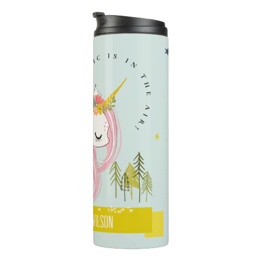 魔法お洒落ユニコーンピンクアクアプリンセスキッズ タンブラー (回転右)