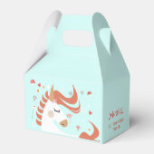 魔法お洒落ユニコーン子供の誕生日 フェイバーボックス (裏面サイド)