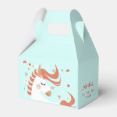 魔法お洒落ユニコーン子供の誕生日 フェイバーボックス (正面サイド)