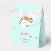 魔法お洒落ユニコーン子供の誕生日 フェイバーボックス (正面サイド)