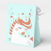 魔法お洒落ユニコーン子供の誕生日 フェイバーボックス (裏面サイド)