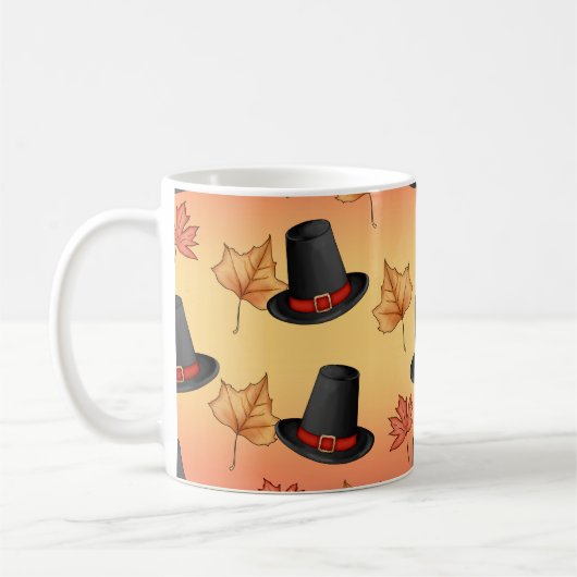 魔法お洒落帽子(紅葉あり) コーヒーマグカップ (左)