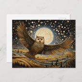 魔法お洒落的な空の中のバーンドウル ポストカード (正面/裏面)