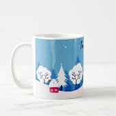 魔法お洒落雪クリスマスシックエレガント コーヒーマグカップ (左)
