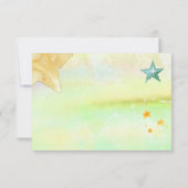 魔法かわいいカチコーン猫ユニコーン子供の誕生日 サンキューカード (裏面)