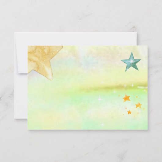 魔法かわいいカチコーン猫ユニコーン子供の誕生日 サンキューカード (裏面)