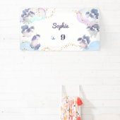 魔法かわいいユニコーン子供の誕生日 横断幕 (インサイチュ)