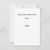 魔法かわいらしオウム誕生日 カード (裏面)