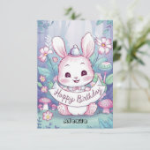 魔法かわいらしバニーデジタル誕生日 カード (スタンド正面)