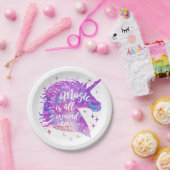 魔法がすべてのまわりに使用中-背景色の選択 ペーパープレート (パーティー)