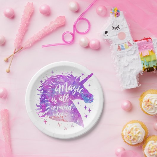 魔法がすべてのまわりに使用中-背景色の選択 ペーパープレート (パーティー)