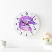 魔法がすべてのまわりに使用中-背景色の選択 ラージ壁時計 (ホーム)